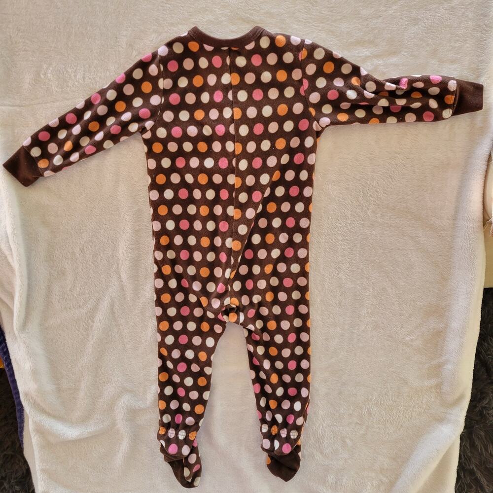 OLD NAVY Pajamas Baby Girls 2T Toddler Snug Fit Sleeper Footed Polka Dots - Picture 7 of 9